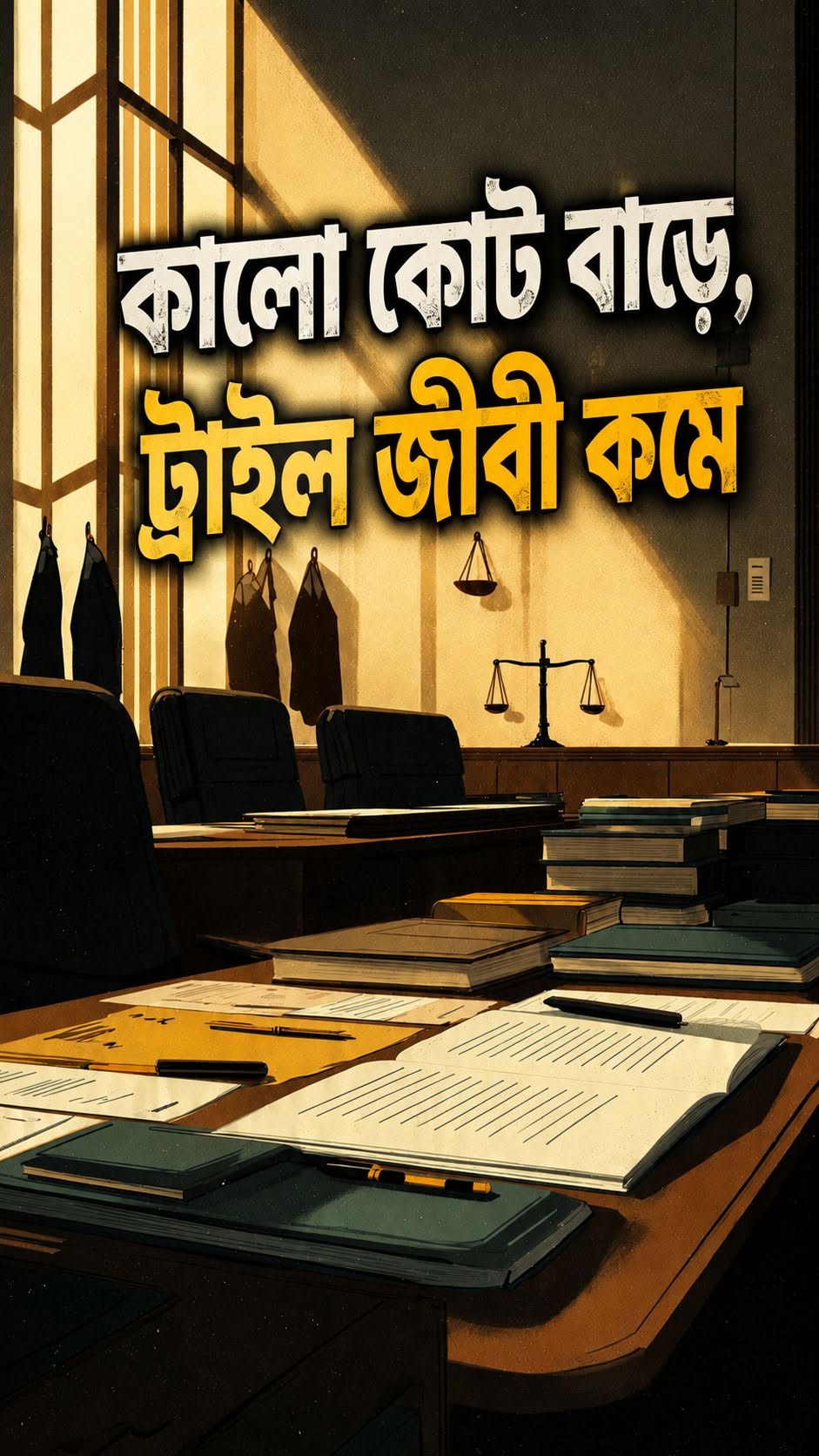 কালো কোট বাড়ে, ট্রাইল জীবী কমে কালো কোট বাড়ে, ট্রাইল জীবী কমে